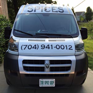 Front of Love Valley Wholesale Spice Company's Delivery Truck